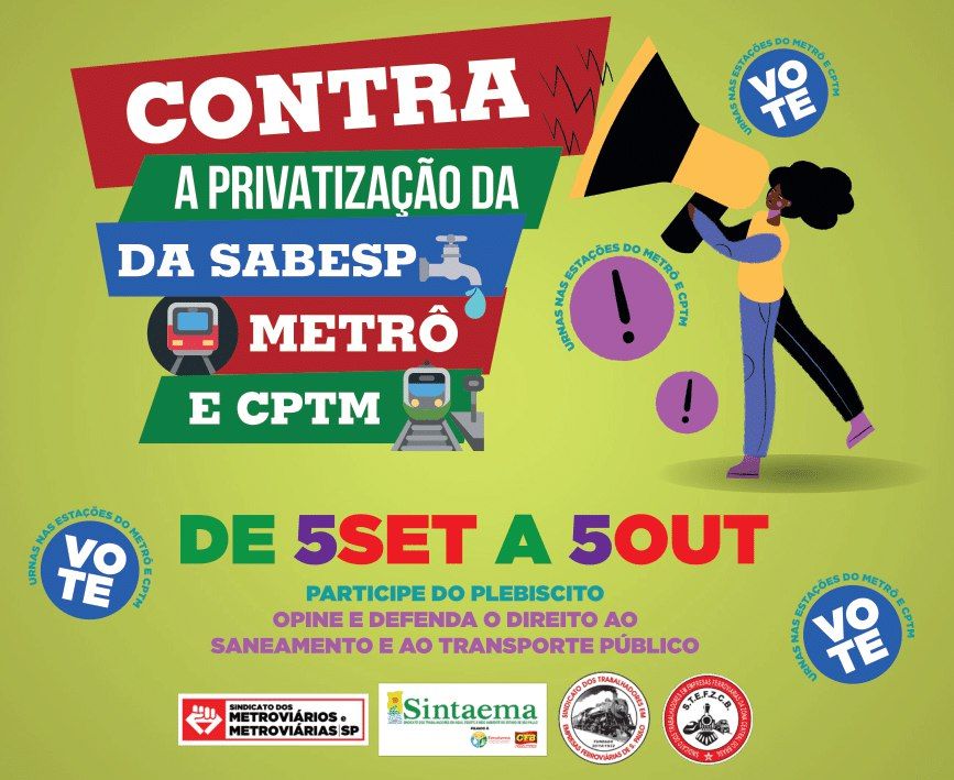 Greve unificada contra as privatizações em SP