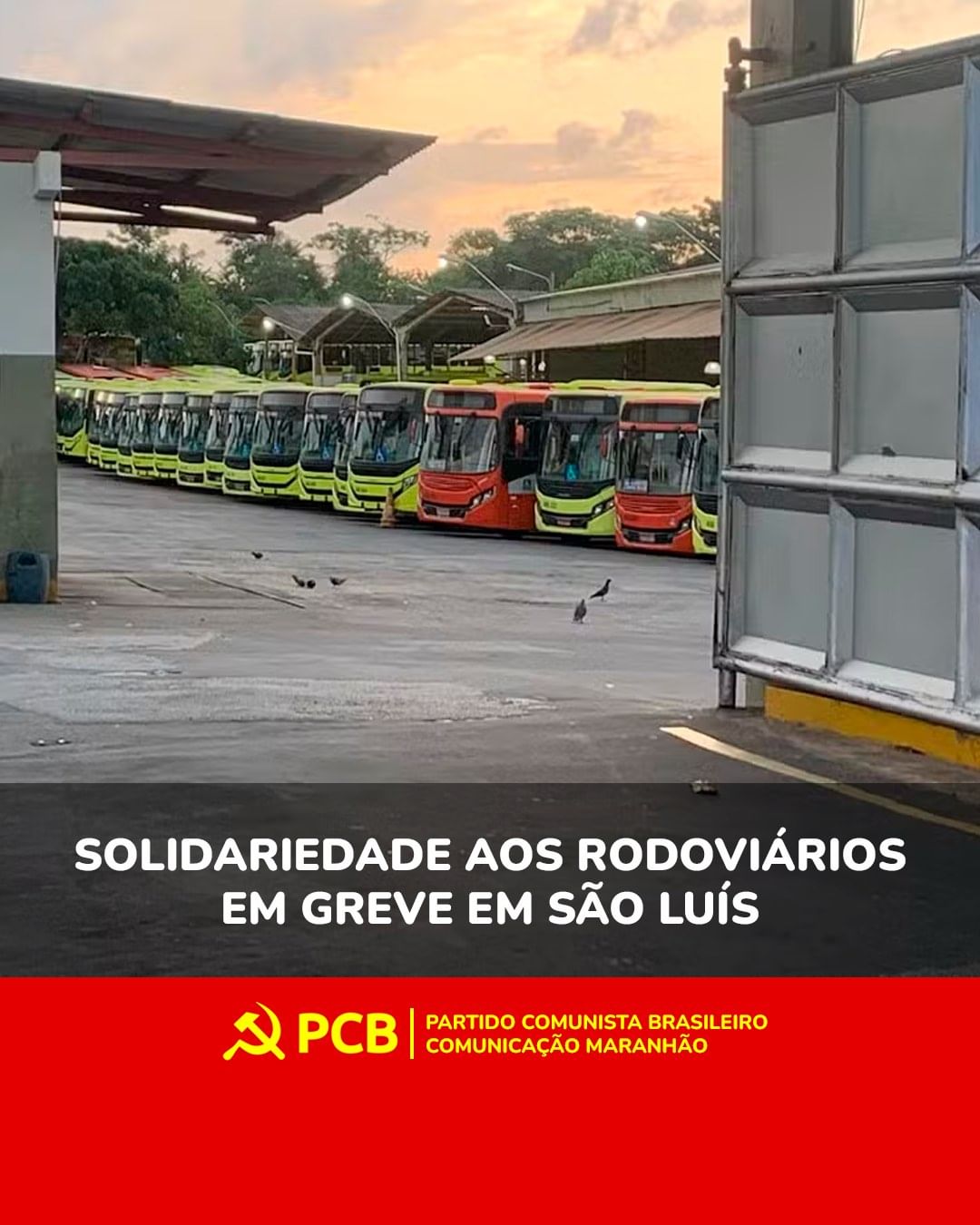 Solidariedade aos rodoviários em greve em São Luís