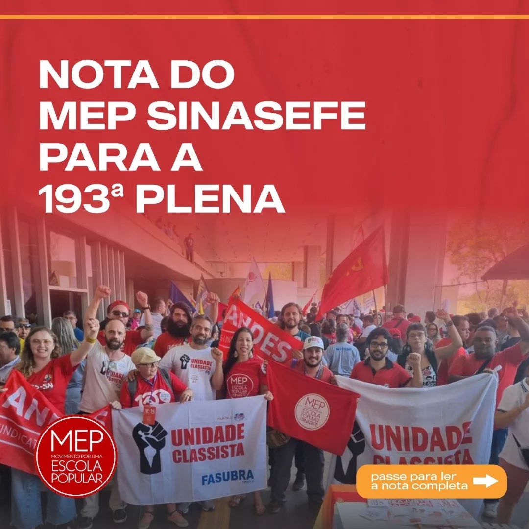 Nota do MEP SINASEFE para a 193ª Plena