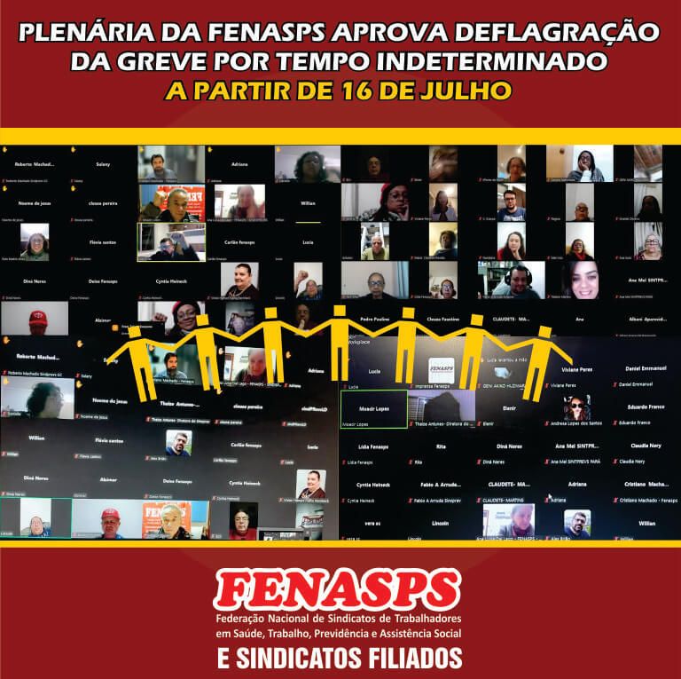 Plenária da FENASPS aprova deflagração da greve