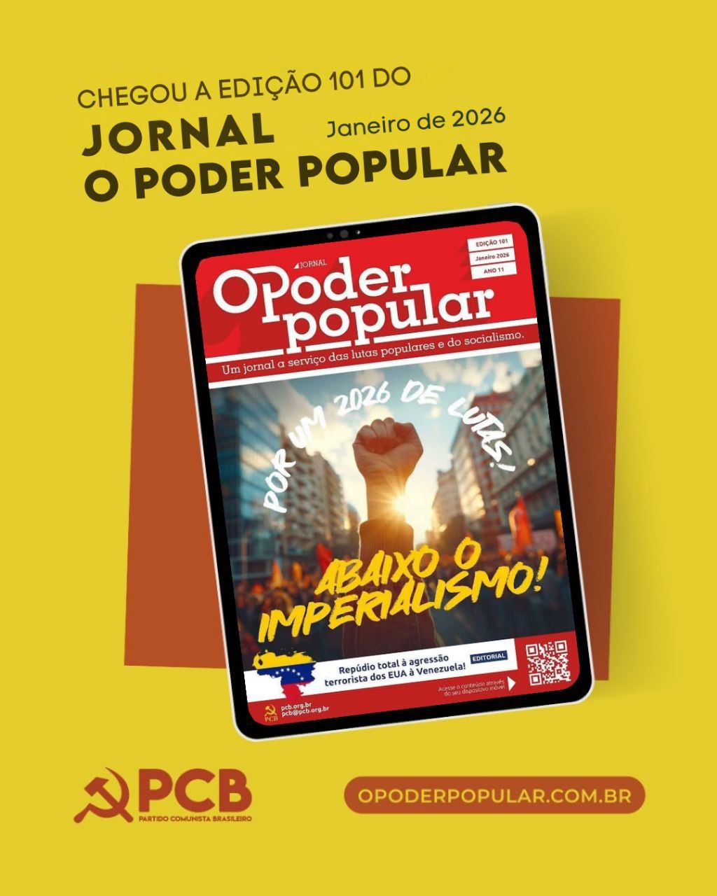 Por um 2026 de lutas! ABAIXO O IMPERIALISMO!