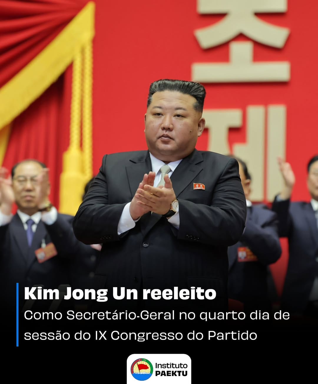 Kim Jong Un reeleito como secretário-geral no 4º dia de ssão do IX Congresso do Partido