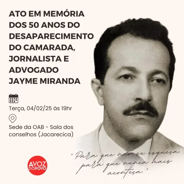 Camarada Jayme Miranda, presente!