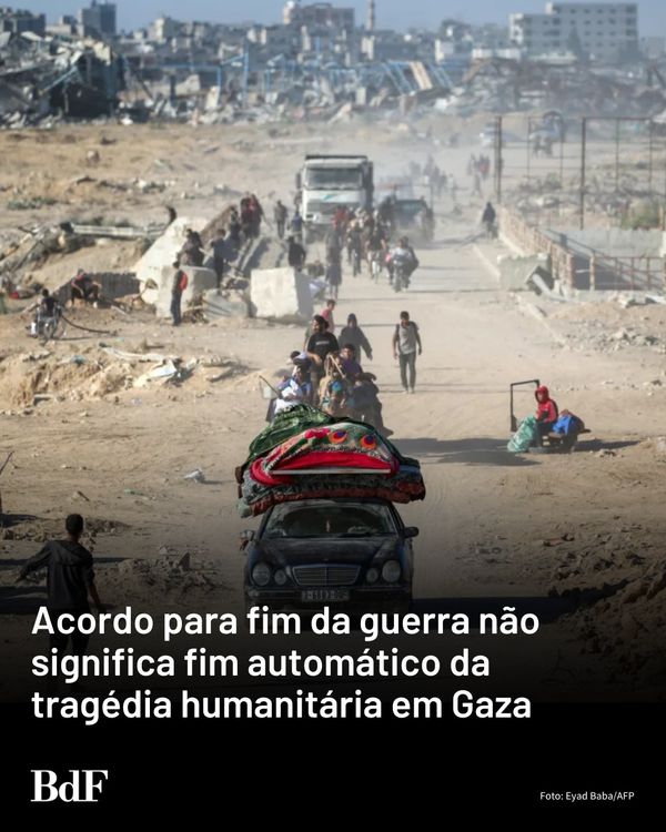 Acordo para fim da guerra não significa fim automático da tragédia humanitária em Gaza